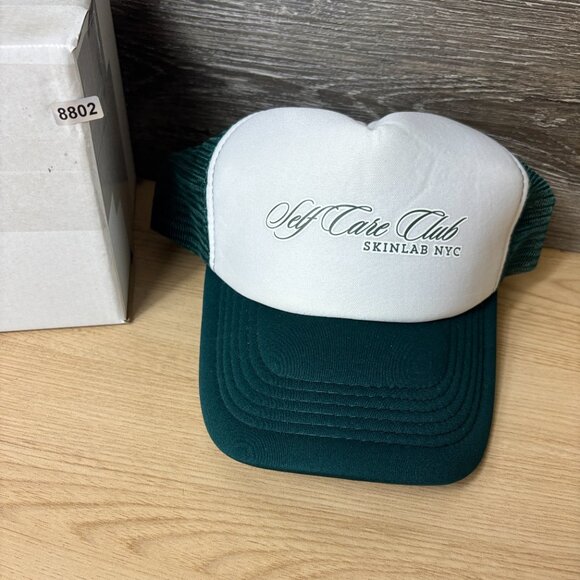 Skinlab NYC Hat Cap Snap Back Green White Trucker Self Care Club - Picture 10 of 10